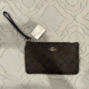 Coach Brown Wristlet